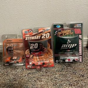 3 toy race cars